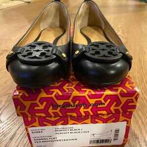 Tory Burch Gabriel Black Flats size 6.5